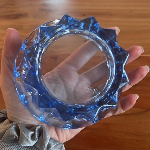 Vintage Japanese Periwinkle Glass Bowl or Ashtray - Picture 3 of 7